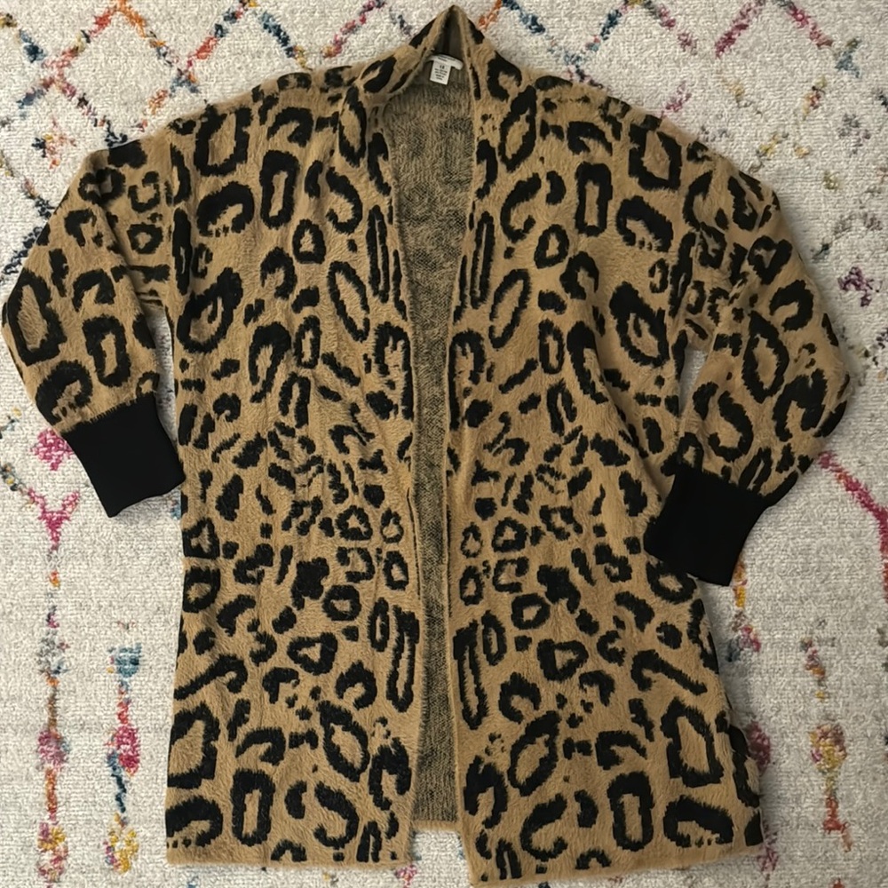 Leopard Print Open Cardigan Westbound size 1X